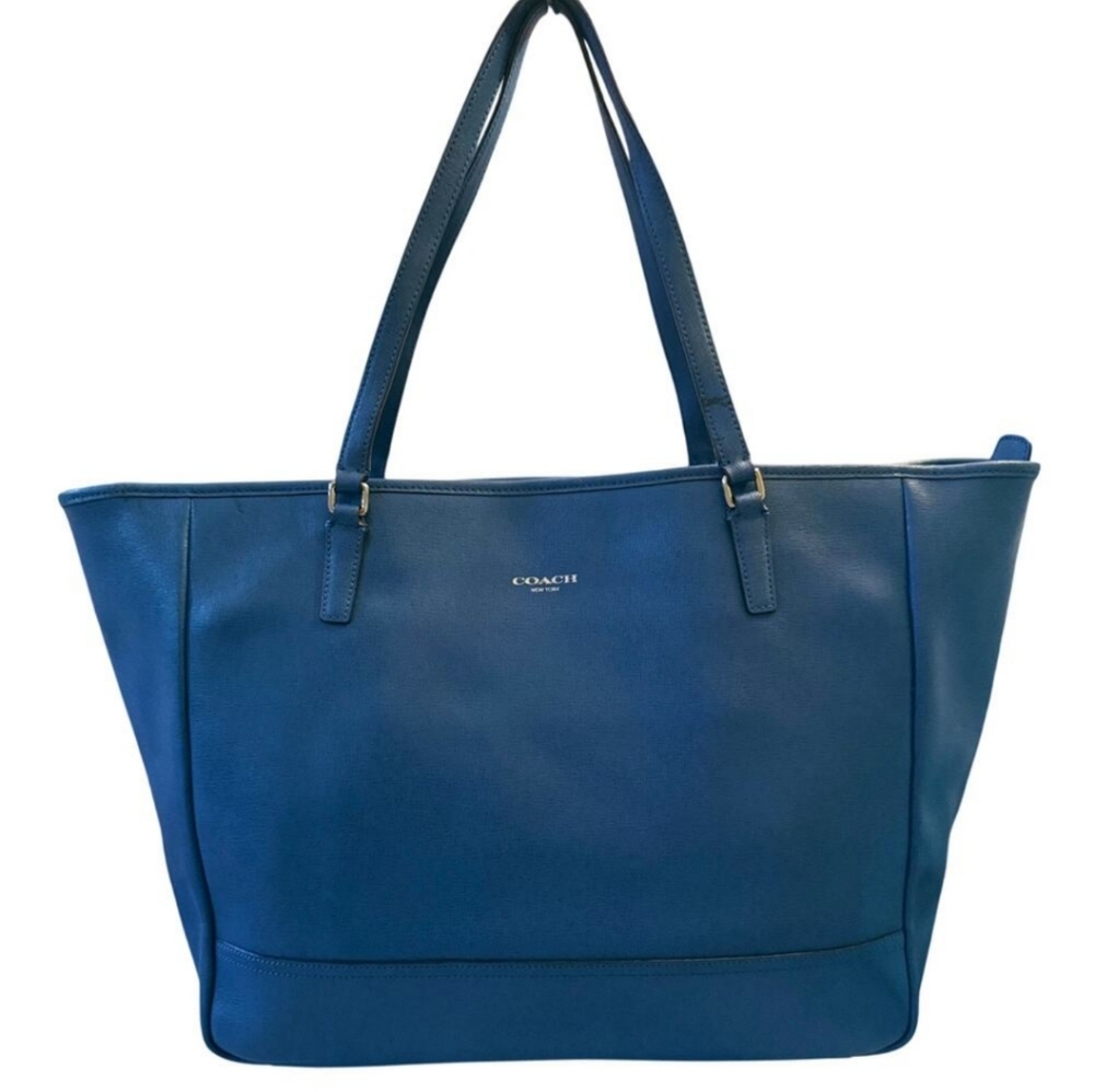 LIVE SALE Coach Blue Leather Tote Bag*33